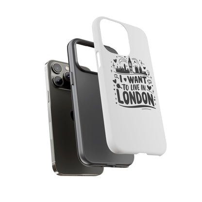 London City iPhone Case, Tough Phone Cover, Travel Gift, London Souvenir, Adventure Accessory, Wanderlust Decor