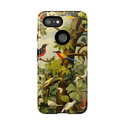Nature-Inspired Phone Case, Tropical Bird Phone Case, Floral iPhone Case, Unique Phone Cover, Gift for Bird Lovers, Eco-Friendly Phone Case
