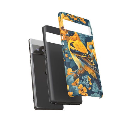 Colorful Bird Phone Case, Tough Phone Cover, Floral Phone Accessories, Nature Lover Gift, Unique Smartphone Case, Birthday Present