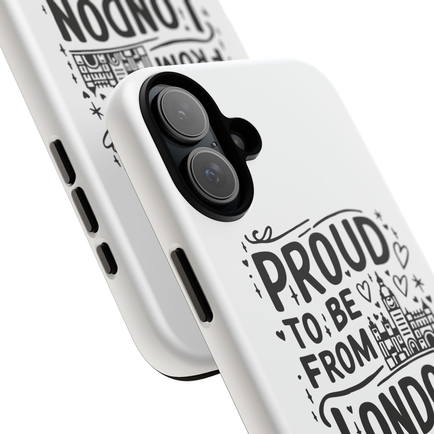 London Pride Phone Case - Proud to Be From London, UK Travel Gift, Black and White Design, Unique Phone Accessory, London Souvenir