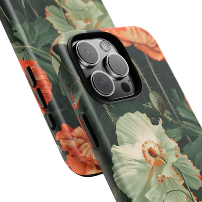 Floral Phone Case - Tough Cases, Botanical Design, Gift for Friends, Trendy Mobile Cover, Personalized Phone Accessory