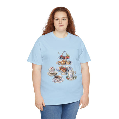 Unisex Heavy Cotton Tee - From Pies to Puddings - Classic British Dishes"
