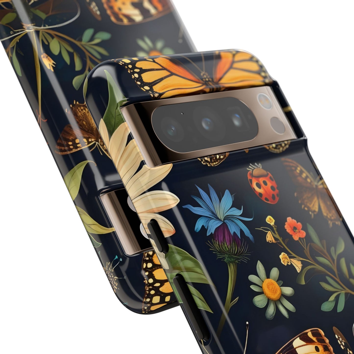 Nature-Inspired Phone Case | Floral Butterfly Design, Tough Phone Cover, Gift for Nature Lovers, Cute Butterfly Case, Home Decor