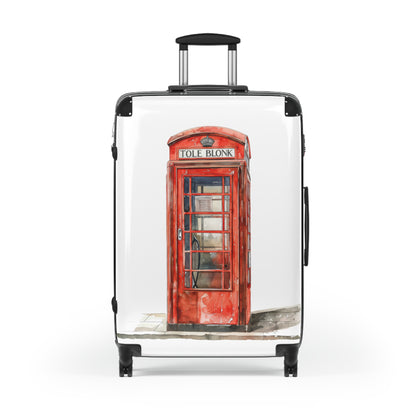 Classic Red Phone Booth Suitcase