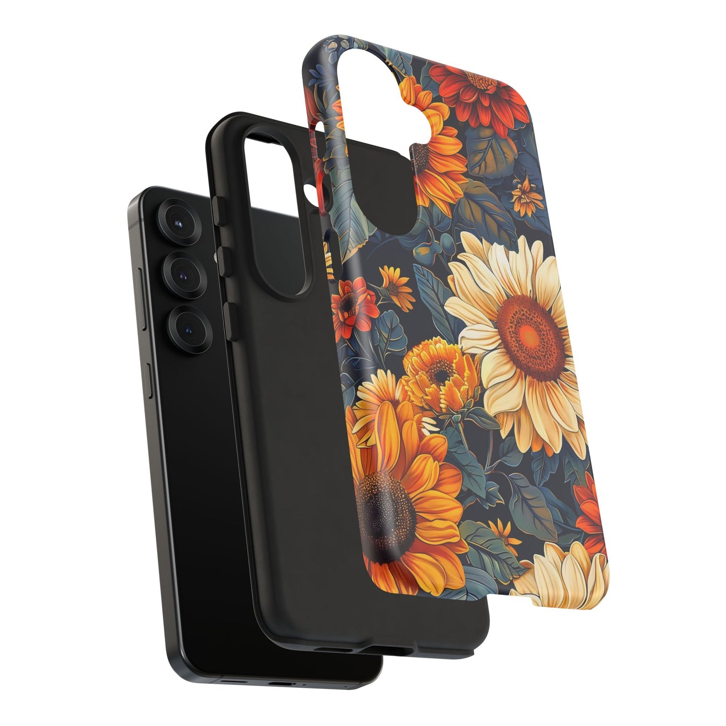 Floral Tough Phone Case | Sunflower Design, iPhone Cover, Protective Case, Gifts for Her, Floral Phone Accessory