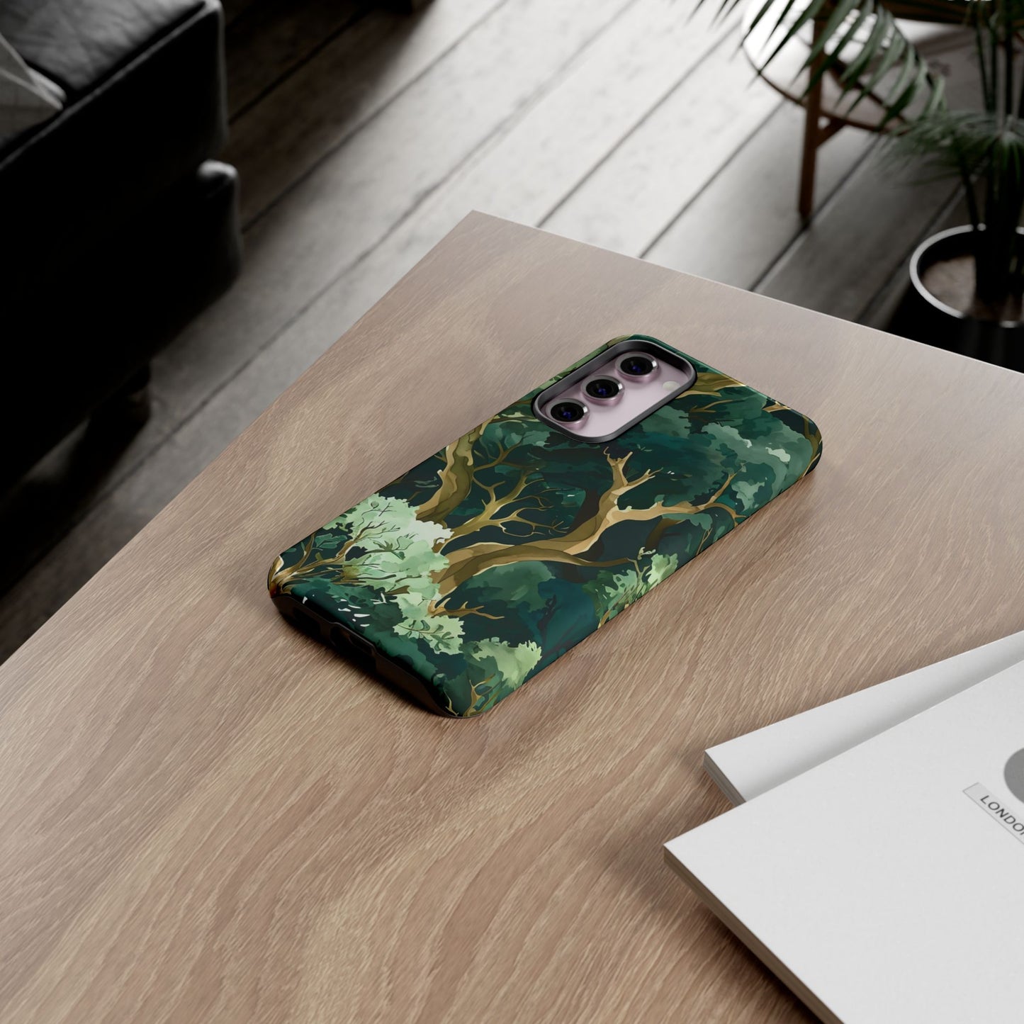 Forest Green Phone Case, Nature-Inspired Tough Cases, Eco-Friendly Gift, Outdoor Lover Accessory, Unique Phone Cover