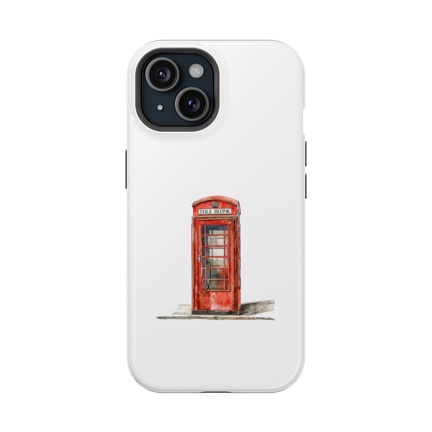 Red Telephone Booth Phone Case, Magnetic Tough Cases for Protection, Unique Gift for Phone Lovers, British Theme, Travel Accessory
