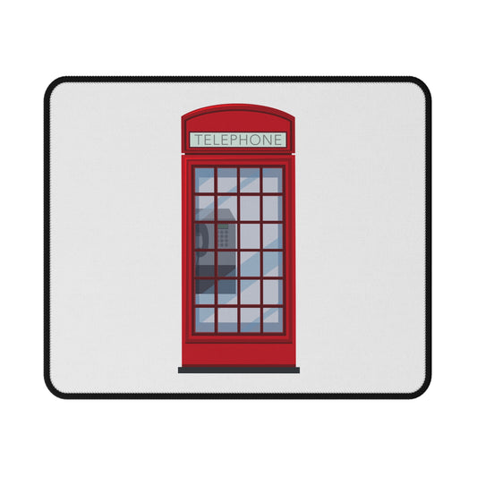 Vintage Telephone Booth Non-Slip Gaming Mouse Pad, Gaming Accessory, Desk Décor, Gift for Gamers, Office Supplies