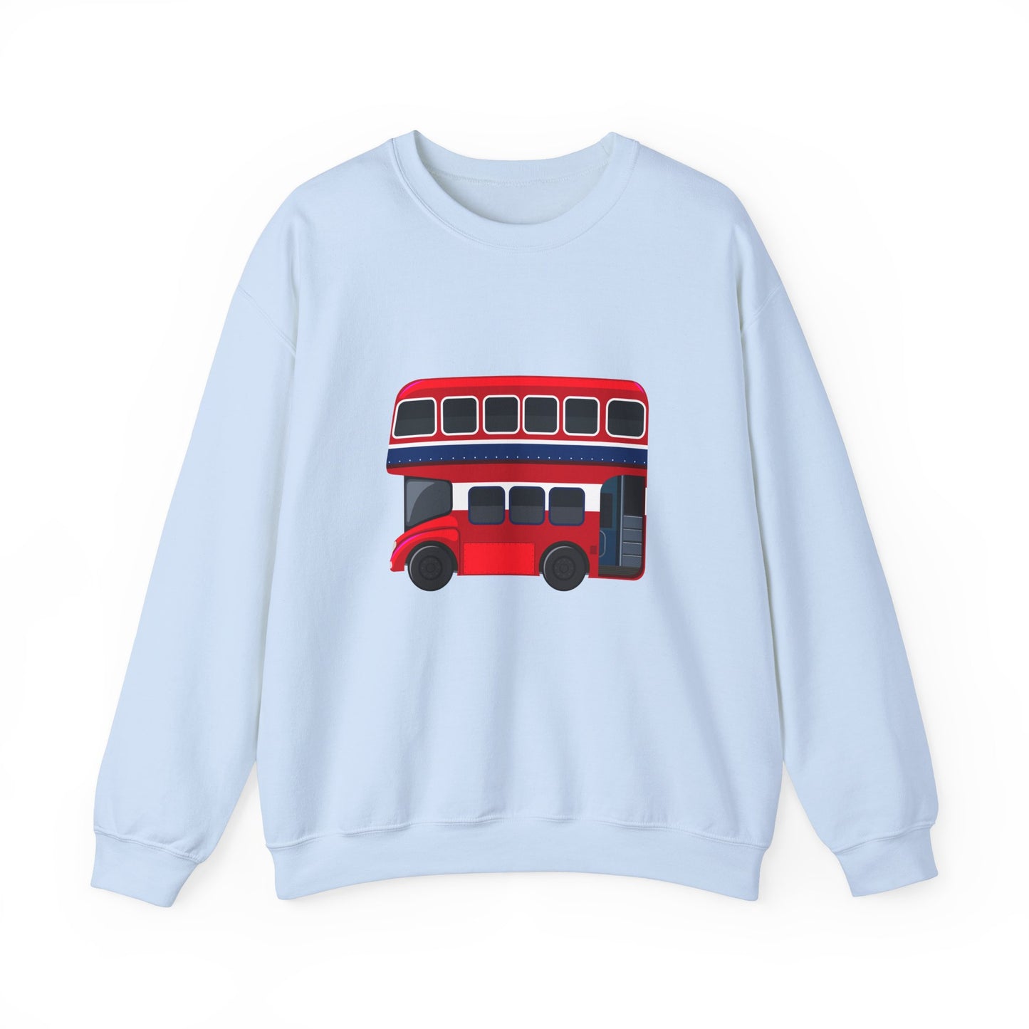 Unisex Heavy Blend™ Crewneck Sweatshirt Trendy - London Transport Red Double-Decker Bus
