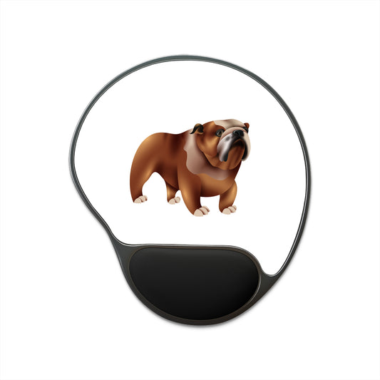 Cute Bulldog Mouse Pad with Wrist Rest, Animal Lover Gift, Desk Accessories, Home Office Essentials, Pet Lover Decor