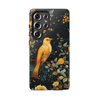 Floral Phone Case, Tough Cases with Bird Design, Nature Lover Gift, Stylish Protection, Birthday Present, Floral Phone Cover