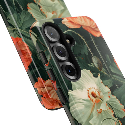 Floral Phone Case - Tough Cases, Botanical Design, Gift for Friends, Trendy Mobile Cover, Personalized Phone Accessory