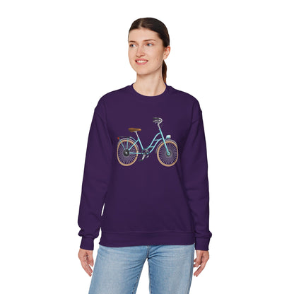 Unisex Heavy Blend™ Crewneck Sweatshirt - Classic Bicycle Illustration - London Style