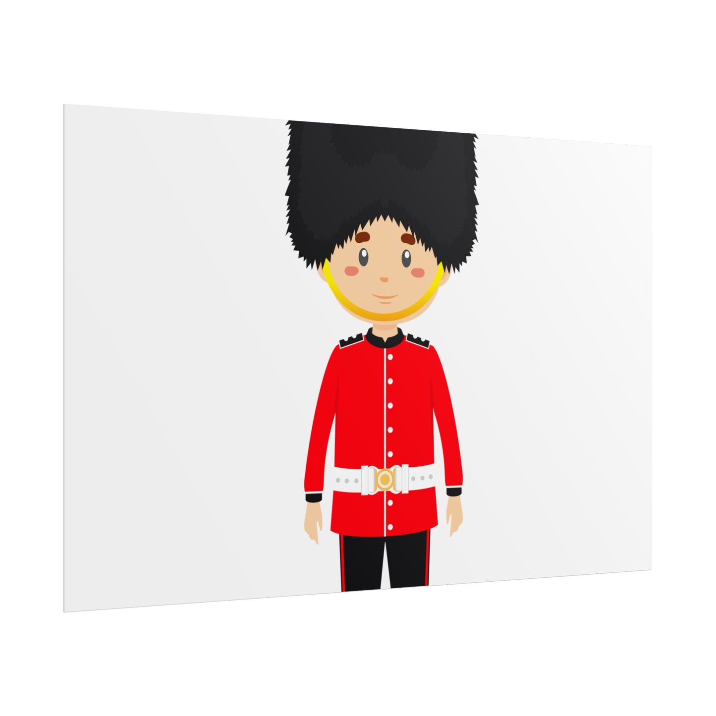 Adorable British Soldier Rolled Posters, Kids Room Decor, Unique Gift, Nursery Art, Educational Wall Art