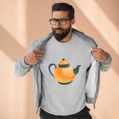 Unisex Crewneck Sweatshirt - Classic British Tea Kettle Timeless in Tea Time
