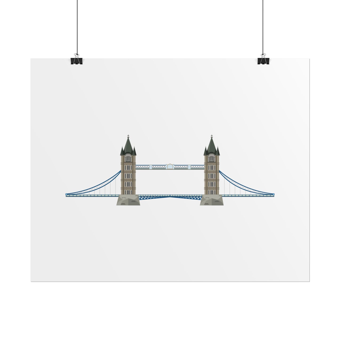 Tower Bridge Rolled Poster, London City Decor, Wall Art, Gift for Travelers, Home Aesthetic, UK Wall Art