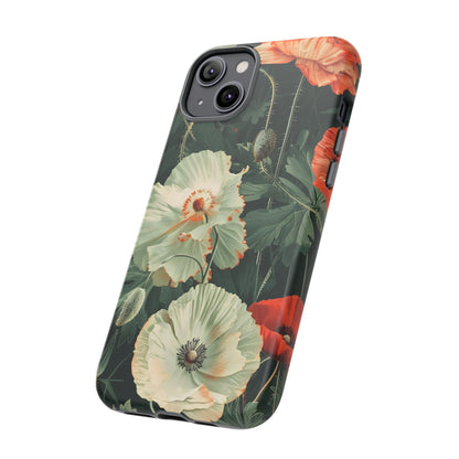 Floral Phone Case - Tough Cases, Botanical Design, Gift for Friends, Trendy Mobile Cover, Personalized Phone Accessory