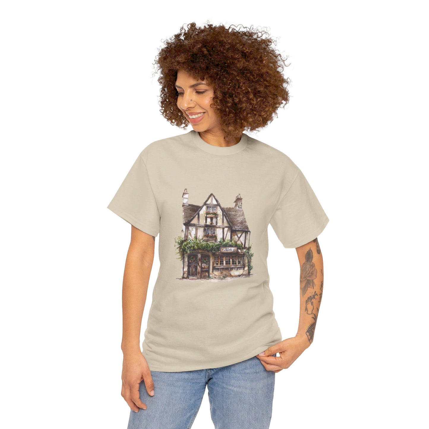 Charming British House - Warm and Cozy Unisex Heavy Cotton T-Shirt