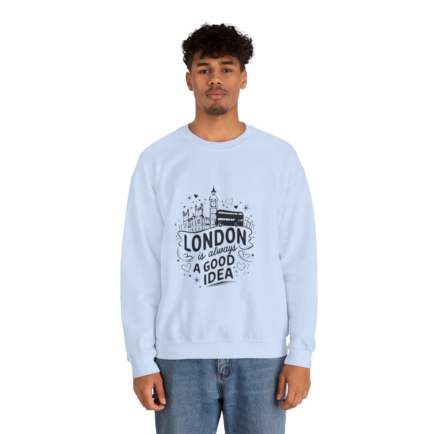 Unisex Heavy Blend™ Crewneck Sweatshirt Lightweight - London is always a best Idea