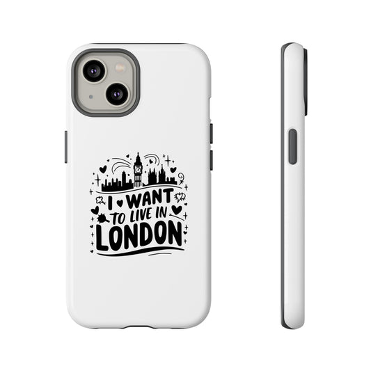 London-Themed Tough Phone Case - Chic & Stylish Protection