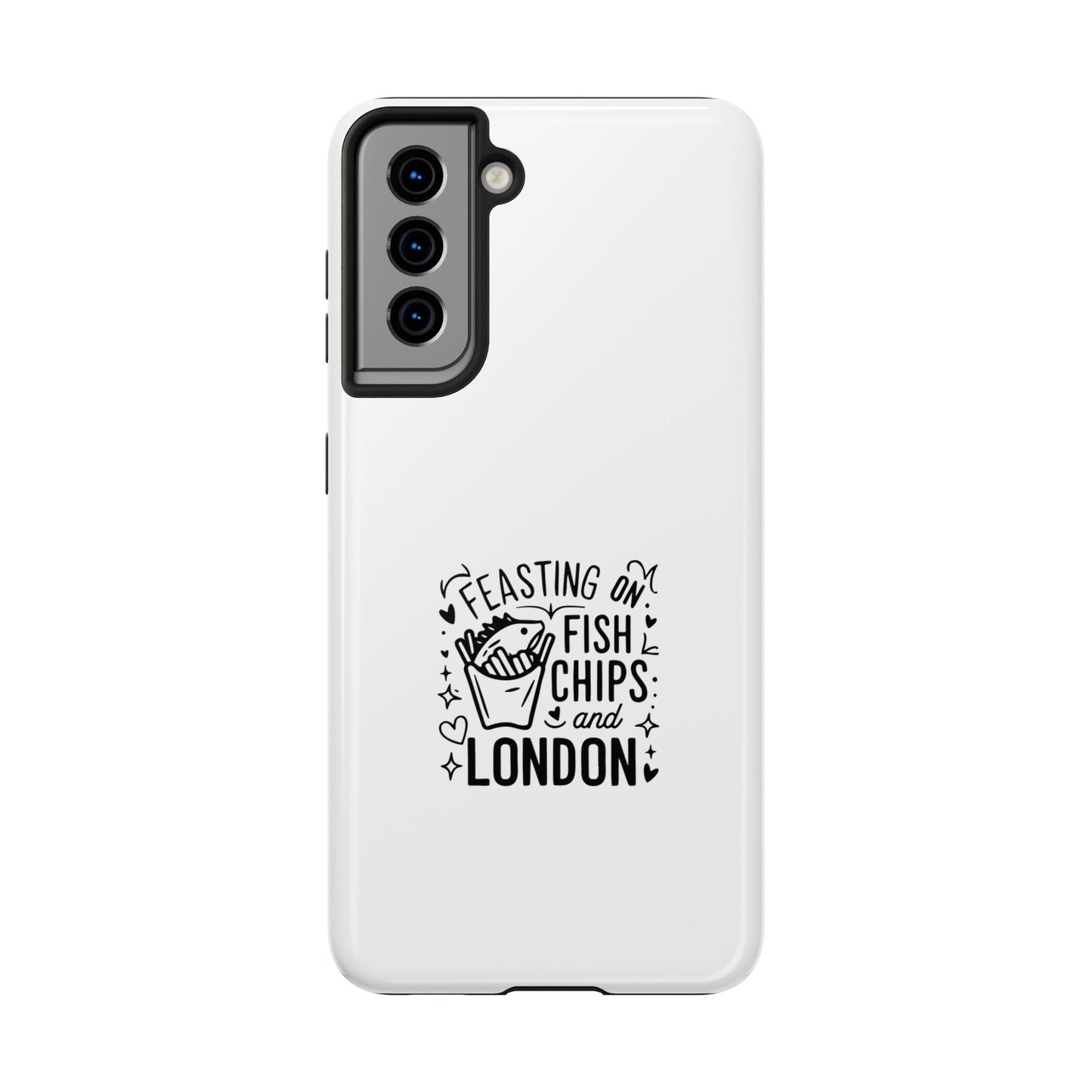 Feasting on Fish & Chips Tough Phone Case - London Inspired Design