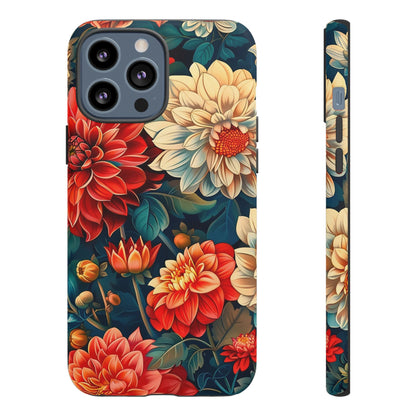 Floral Phone Case - Vibrant Tough Cases, Stylish Floral Cell Phone Cover, Gift for Her, Trendy Phone Accessory, Flower Design