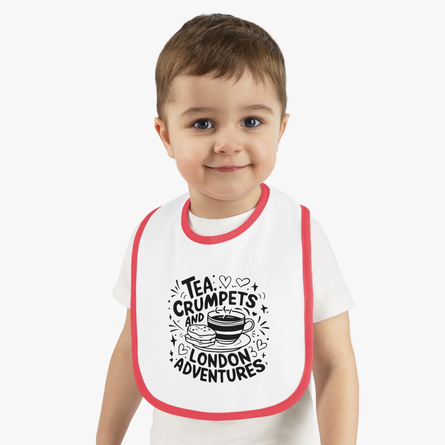 Cute London Adventure Baby Bib – Perfect Baby Shower Gift, Toddler Bib, Funny Bib, Kids Mealtime Essential, Baby Shower Present