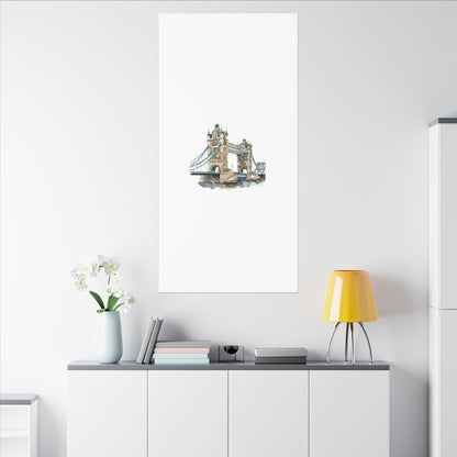 London Bridge Matte Canvas Wall Art, Elegant Home Decor, Unique Gift for Art Lovers, Travel Enthusiast Wall Decor, Modern Aesthetic