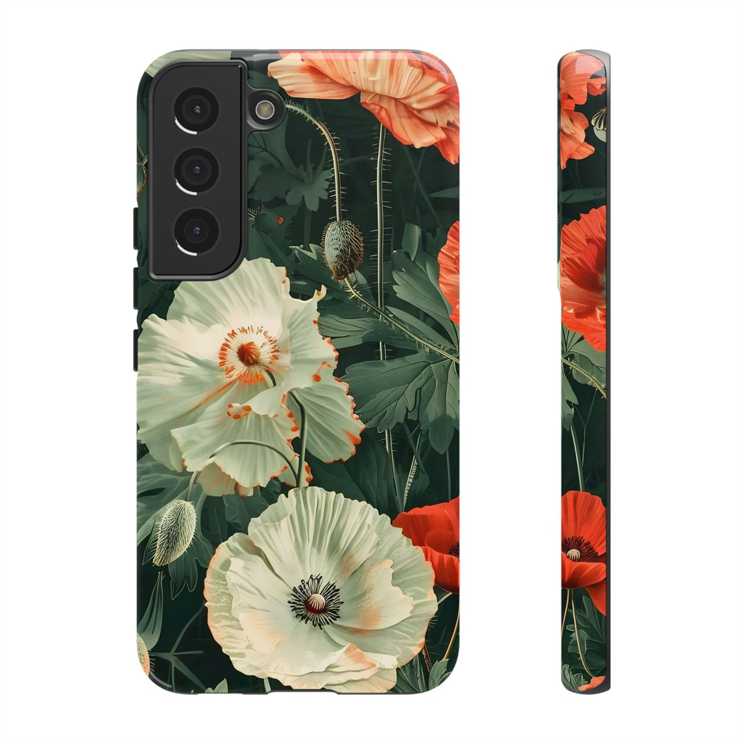 Floral Phone Case - Tough Cases, Botanical Design, Gift for Friends, Trendy Mobile Cover, Personalized Phone Accessory