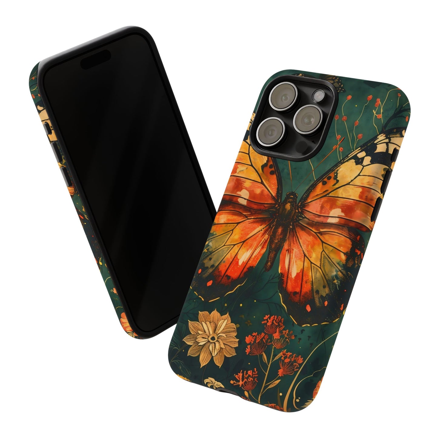 Butterfly Phone Case – Tough Cases for Nature Lovers, Floral Design, Butterfly Art, Unique Gift, Eco-Friendly Protection
