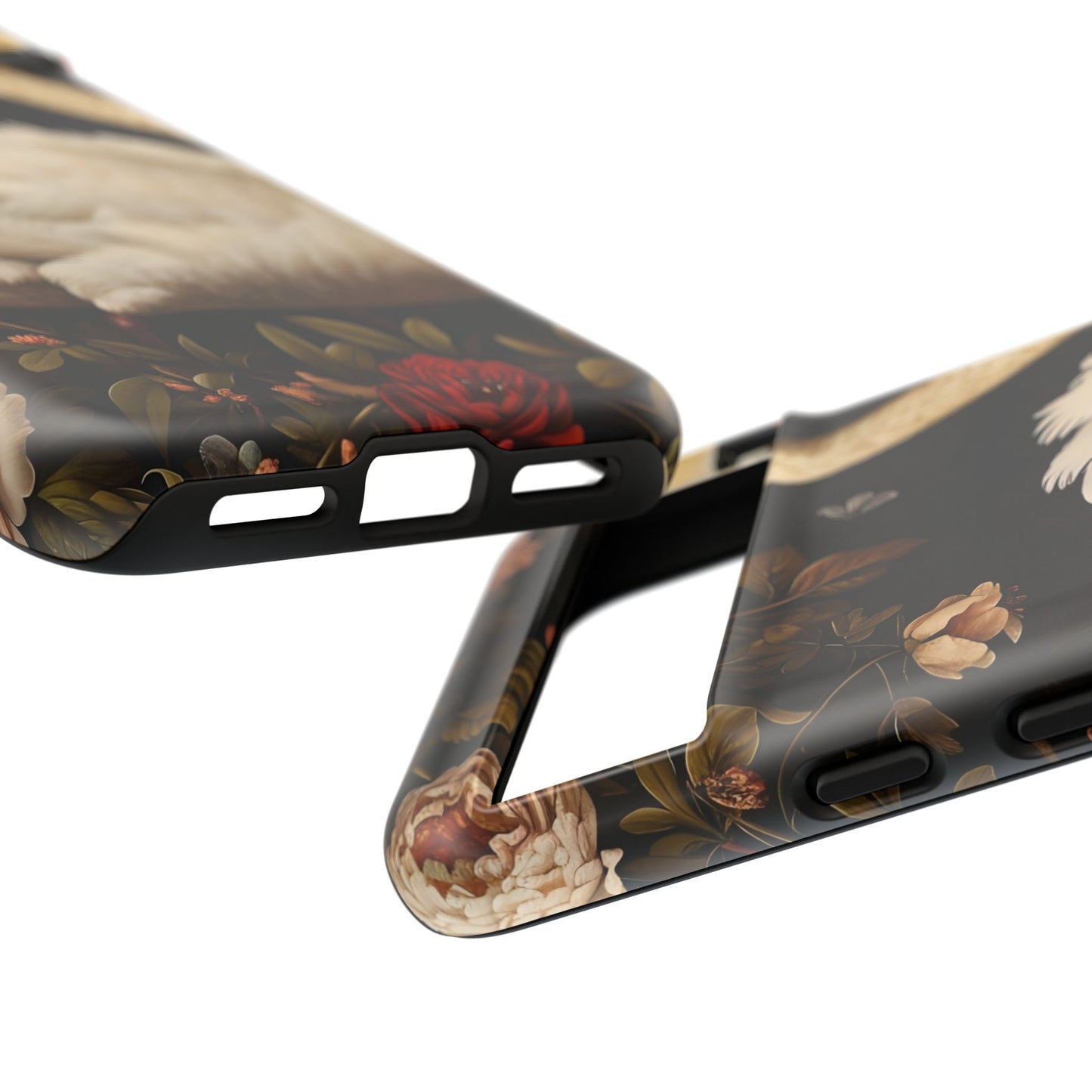 Elegant Swan Phone Case, Floral iPhone Cover, Tough Phone Case, Gift for Her, Nature Lover, Mother's Day, Birthday