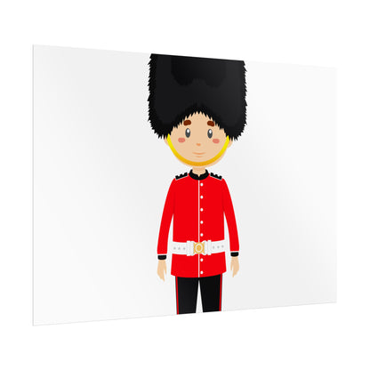 Adorable British Soldier Rolled Posters, Kids Room Decor, Unique Gift, Nursery Art, Educational Wall Art
