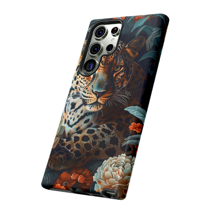 Wildlife Phone Case with Leopard Design | Tough Cases, Animal Prints, Floral Phone Cover, Gift for Nature Lovers, Unique Phone Accessories