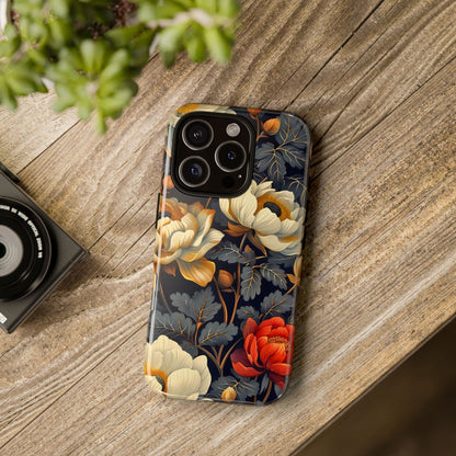 Floral Phone Case - Tough Cases, Stylish Mobile Cover, Flower Design, Holiday Gift, Trendy Accessory, Eco-Friendly Case