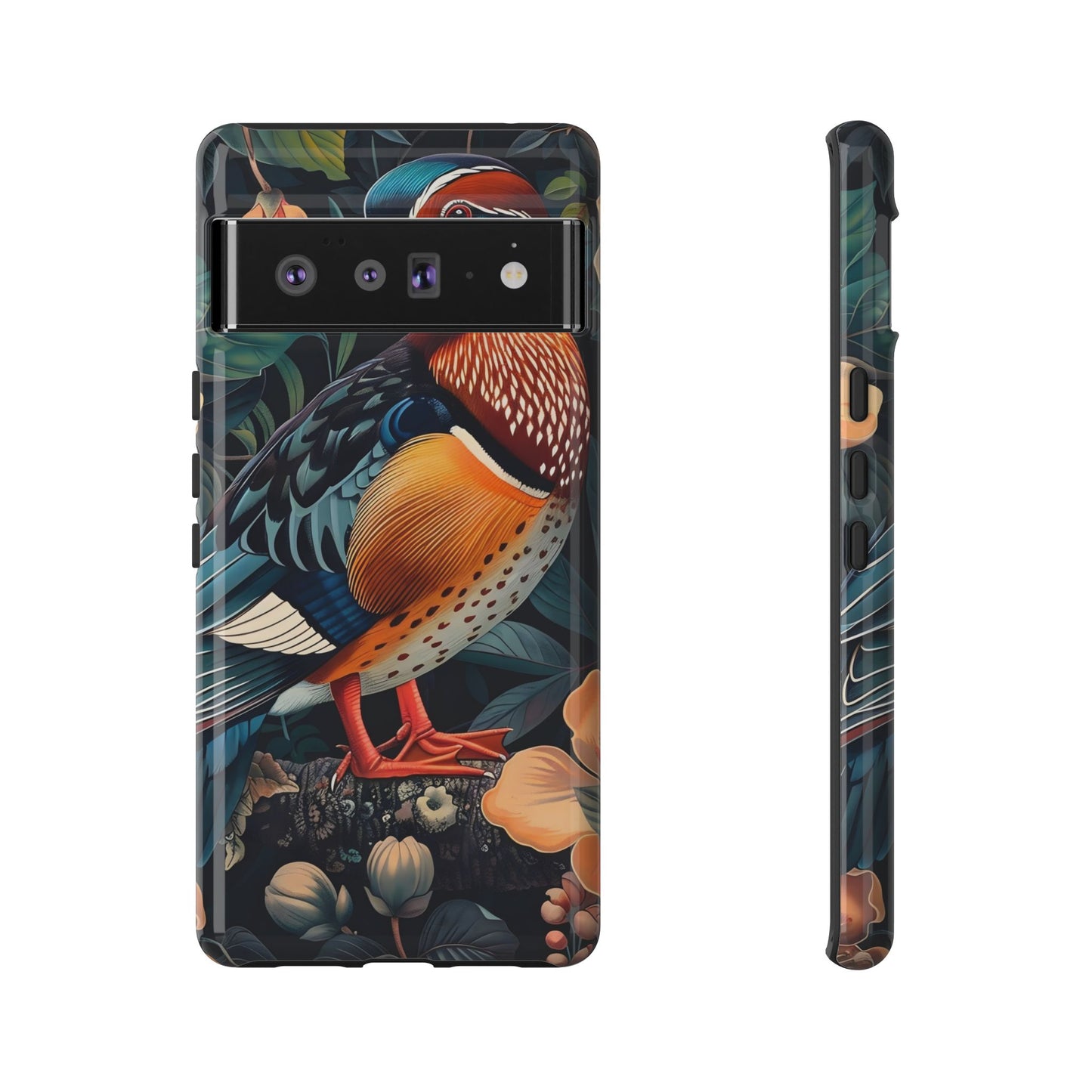 Vibrant Phone Case with Artistic Bird Design, Nature Lover Gift, Wildlife Enthusiast Accessory, Floral Tech Case, Unique Mobile Cover