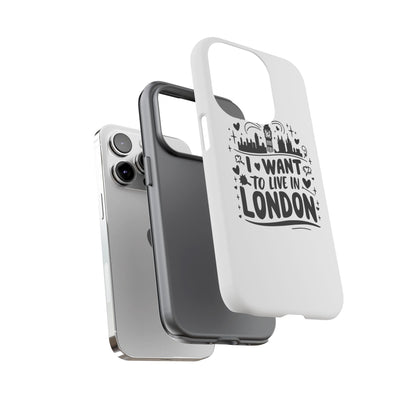 London City iPhone Case, Tough Phone Cover, Travel Gift, London Souvenir, Adventure Accessory, Wanderlust Decor