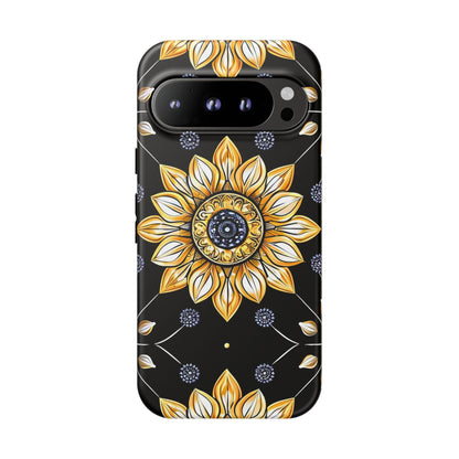 Floral Phone Case with Mandala Design, Tough Cases for iPhone & Samsung, Boho Style, Gift for Her, Unique Accessories