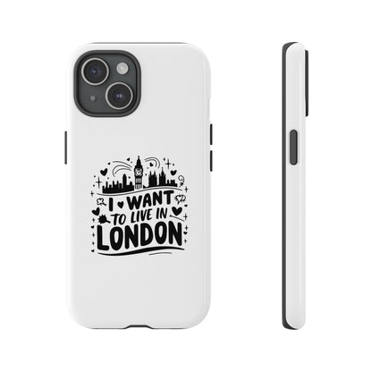 London-Themed Tough Phone Case - Chic & Stylish Protection