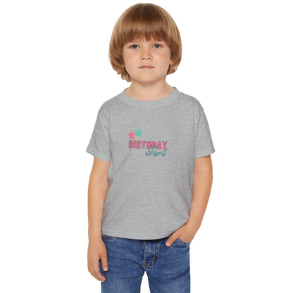 Toddler T-Shirt – Leopard Print Birthday Girl Design for Sublimation - Fun Celebration Tee for Little Ones