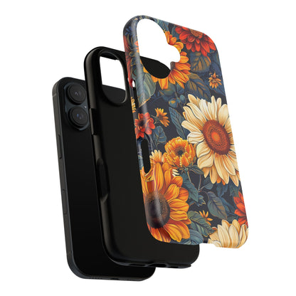 Floral Tough Phone Case | Sunflower Design, iPhone Cover, Protective Case, Gifts for Her, Floral Phone Accessory