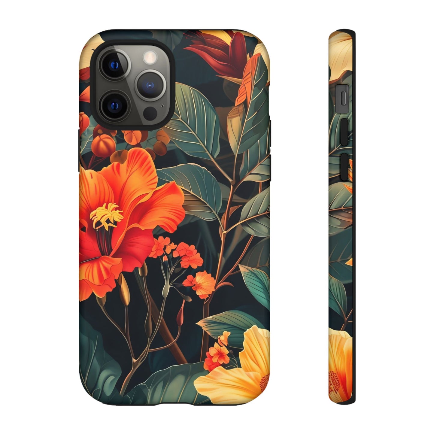 Tough Floral Phone Case | Tropical Vibe, Gift for Nature Lovers, Summer Beach Accessory, Floral Pattern, Trendy Phone Accessories