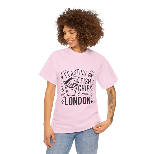 Unisex Heavy Cotton Tee - Fish Chips and London
