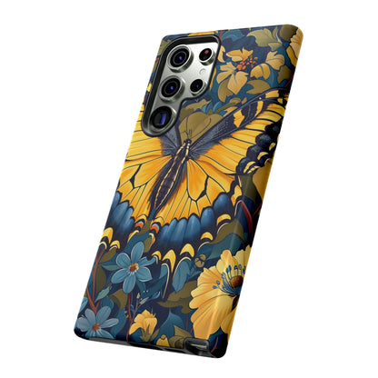 Colorful Butterfly Phone Case, Floral Design, Tough Cases, Protective Cover, Gifts for Nature Lovers, Birthday Present