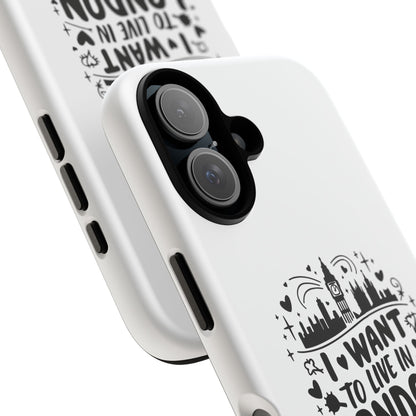 London-Themed Tough Phone Case - Chic & Stylish Protection