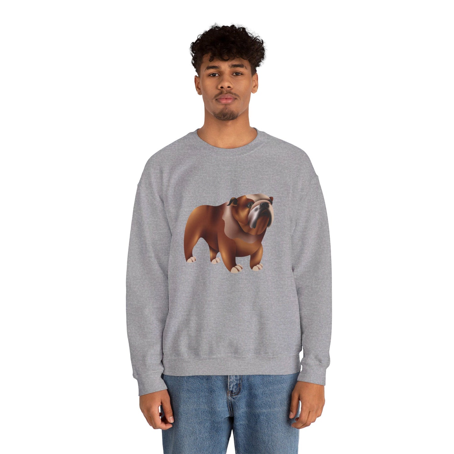 Unisex Heavy Blend™ Crewneck Sweatshirt Elegant - Adorable British Dog
