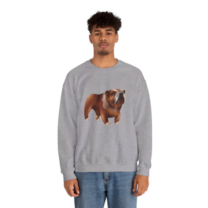 Unisex Heavy Blend™ Crewneck Sweatshirt Elegant - Adorable British Dog