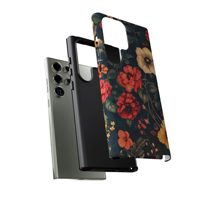 Floral Phone Case, Tough Cases, Flower Motif, Protective Cover, Gift for Her, Floral Design, Spring Accessory