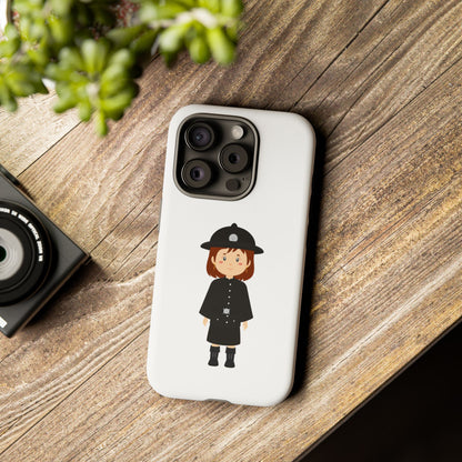 Cute Police Officer Phone Case, Tough Protective Cover, Gifts for Police Lovers, Customizable Phone Case, Unique Design