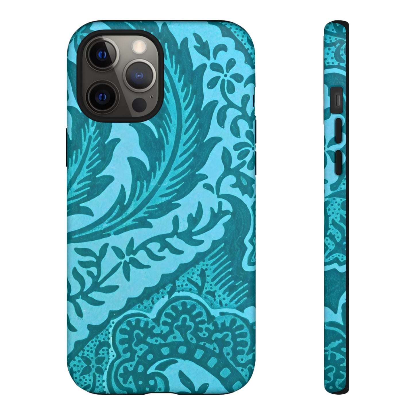 Protective Phone Case with Elegant Teal Design, Tough Cases, Floral Phone Cover, Stylish Smartphone Protection, Gifts for Her, Trendy [...]