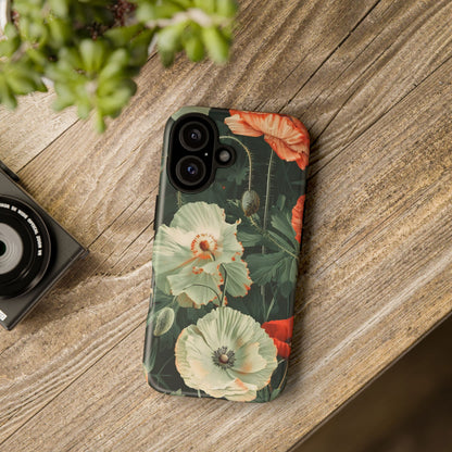 Floral Phone Case - Tough Cases, Botanical Design, Gift for Friends, Trendy Mobile Cover, Personalized Phone Accessory